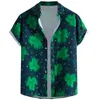 Męskie koszule hawajskie koszula 3D Szczęśliwa trawa nadruk wysokiej jakości ubrania letnie krótkie bluza plażowa bluza