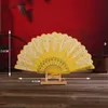 Produkty w stylu chińskim vintage chiński fan fan fan etniczny w stylu taniec ślub złoty ton ręka trzymana w fan fan fan imprezowy wystrój r230810