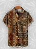 Camicie casual da uomo Retro estate manica corta Bohemian African Tribe stampa 3D per uomo 2023 Hawaiian Beach Social Top oversize