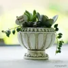 Plantenbakken Potten Pot Tanaman Sukulen Hars Gaya Antik Kotak Kaktus Taman Peri Bunga Desktop Rumah DIY R230808
