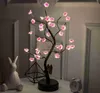 Blossom Desktop sztuczna ciepła lampa dekoracyjna Dekoracja Białe światło drzewo domowe USB/bateria przełącznik bonsai HKD230808