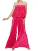 Women's Two Piece Pants Kimydreama Women S Casual Sleeveless Jumpsuit With Ruched Bodice And Wide-Leg For Summer Fashion