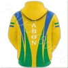 Men's Hoodies Men's African Zone Apparel Casual Fall Winter Gabon Hoodie - Apex Style 3D Printed Retro Harajuku Sportswear