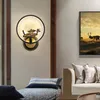 Lámpara de pared OULALA, candelabro de mármol de lujo moderno LED de latón, decoración Interior para el hogar, dormitorio, mesita de noche, sala de estar, pasillo