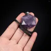 Pendant Necklaces Natural Stone Agates Necklace Hexagon Reiki Healing Lapis Lazuli High Quality For Women Jewelry Gifts