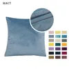 Kuddfodral Mact Velvet Throw Cover Soft Solid Decorative Square Cushion For Soffa Bedroom Car Home 55x5560x60cm Mysig kuddefas 230807