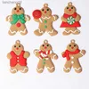 6/12 Pcs Gingerbread Man Ornements Décorations De Noël Arbre Suspendu Pendentifs De Noël Mignon Drôle Enfant Cadeau 2024 Navidad Décor L230620