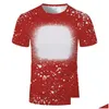 Other Festive Party Supplies Wholesale Sublimation Bleached T-Shirt Heat Transfer Blank Bleach Shirt Fly Polyester Tees Us Sizes F Dho4C