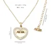 Modedesigner 18k guldpläterad man kvinnor hängande halsband legering material varumärke länkar kedjor kristall strass pärlhalsband smycken gåva