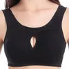 Sutiã feminino plus size respirável de algodão sem costura sem aro Roupa íntima à prova de choque com franzido Bralette Sutiã confortável para dormir