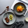 Piatti Piatto per la casa Ins Vassoio per pasti in ceramica Nordic Trend creativo Dessert Piatto per la colazione Stoviglie di lusso leggero cinese