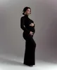 Annelik Elbiseleri Doğum elbiseleri fotoğraf çekimi için hamilelik kadınlar bodycon maxi uzun elbiseler hamile fotoğrafçılık için kıyafetler Babyshower Props HKD230808