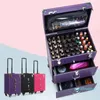 Valigie Valigetta per trucco professionale di grande capacità Trolley per bagagli Artista Special Beauty Nail Storage Box Out Door Embroidery Tool 2023