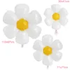 Другие мероприятия поставляют 1PC3PCS White Daisy Flower Foil Balloon Plant Animal Animal Aduminum Свадьба Дети Украшение на день рождения детский душ 230808