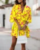 Abiti casual Vestito estivo da spiaggia Minigonna a fiori ampia Scollo a V Increspato Manica a pipistrello Vita Da donna 1 pezzo Costume da ballo di fine anno Sexy Grassetto Vacanze