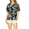 Blouses pour femmes 2023 été Floral 3d haut imprimé Hawaii plage t-shirt fête en plein air respirant à manches courtes vêtements