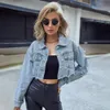 Femmes Vestes Printemps À Manches Longues Crop Denim Veste Femmes Mode Jeans Bomber Cardigan Manteau Automne Hiver Casual Manteaux Vêtements 230808