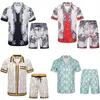 Koszule designerskie męskie set koszulki masao san print mens swobodna koszula i krótkie damskie sing