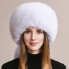 Gorro gorros de caveira inverno feminino chapéu de pele fofinho soviético feminino ao ar livre quente boné neve 5 caudas Real Cold Bomber 230808