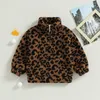 Coat Focusnorm 3 7y Winter Toddler Kids Girls Boy Outwear Warm Fuzzy Long Sleeve Leopard Vintage Print dragkedja Sweatshirt Jacket 230808