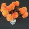 Decorative Flowers 1pc Soft Glue Golden Silver Dandelion Garden Home Decoration Wedding Onion Ball Simulation Flower Arrangement