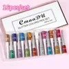 Eye ShadowLiner Combination 16pcsset Eye Liner Glitter Liquid Shiny Eyeliner Gel Quick-drying Long Lasting Non-smudge Blue Green White Red Eye Makeup 230807