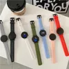 Wristwatches Sport Watches Classic Casual LED Dial Rubber Strap Band Round Clock For Men Fashionable Wrist Women Gift