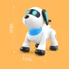 Electric/RC Animals Intelligent Remote Voice Control Programming Stunt Robot Dog Toy Voice Control Programmable Touch-sense Music Dancing Toy White 230808