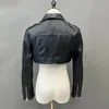 Chaqueta de cuero de imitación para primavera y otoño para mujer, abrigo corto de mujer a la moda para Moto Y2K, piel de oveja auténtica FG5539 230808