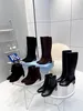 2023 nouvelles bottes d'automne et d'hiver tissu première couche de peau de vache et la première couche de cuir de sable, le matériau peau de mouton