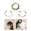 Headpieces Flower Wreath Headband Floral Crown Headpiece Women Headdress With Ribbon Garland For Wedding Festival Party Events Po Props