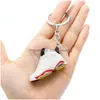 Shoe Parts Accessories Creative Designer 3D Sports Sneaker Shoes Keychains Men Women Mini Cute Basketball Key Chain Car Keyring Bag Penda