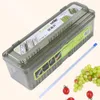 Other Kitchen Tools Plastic Wrap Dispenser Fixing Foil Cling Film Cutter Food Sharp Organizer Tool Accessories 230807