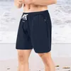 Męskie szorty męskie lata wygodne swobodne koronki w górę prostej rurki plaża