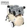 ZONESUN 750W 50L Pure Copper Piston Type Mute Oil-Free Air Compressor For Dental Woodworking Piant Portable Air Pump