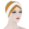 Forehead Cross Muslim Women Turban Stretch Inner Hijabs for Chemo Caps Ready To Wear Head Scarf Under Bonnet Hat Arabic Headwear