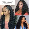 Missanna 16-32 Inch 13x6 Loose Deep Wave Lace Front Wig 250 Density Closure 4x4 5x5 6x6 Brazilian Remy Human Hair