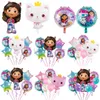 1 Set Gabby Dollhouse Chats Ballons Filles Décorations De Fête D'anniversaire 32 En Nombre Ballon Pour Enfants Baby Shower Fournitures Jouet Cadeaux HKD230808