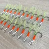 Fishing Hooks 20pcs Fishing Hooks Slow Jigging Lure Assist Hook 8#-24# High Carbon Steel Thread Feather Jig Head Hooks Pesca 230807