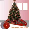 Ornamenti natalizi Stampati Gonna natalizia Puntelli 98cm Decorazione in lino Albero Decorazioni per la casa L230620