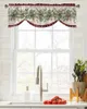 Cortina Navidad Eucalipto Bayas Robin Ventana Sala de estar Gabinete de cocina Tie-up Valance Rod Pocket