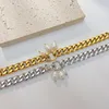 Uomo Donna Acciaio inossidabile con braccialetto di fascino di perle Catena a cordolo Gioielli di moda 16,5 cm + 3,5 cm Argento / Oro n1410
