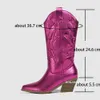 Cowgirl Matallic Женщины на ковбойском скольжении 407 для модного блеска Bliter Bling Westry Boots