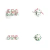 Beads Christmas Jingle Bell 6Pcs Green White Metal Tree Ornament For Home 65X60Mm Large Decorations Drop Delivery Garden Arts Crafts Dhxgo