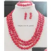 Earrings Necklace Set European Womens Jewelry 3-Layer Coral Decoration Selling Drop Delivery Sets Dhgarden Dhcpb