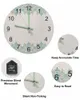 Horloges murales bohème rétro ethnique vert pointeur lumineux horloge maison ornements rond silencieux salon chambre bureau décor