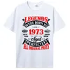 T-shirts masculins drôles Made en 1973 Cadeaux d'anniversaire Cassette Cassette Vintage Shirt Party Grand-mère Grand-père Tshirt Tshirt T-shirt Gift Tees