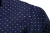 Chemises décontractées pour hommes M-5XL Dot-Print Chemises décontractées d'affaires pour l'été à manches courtes Régulier Grande taille Vêtements formels Mens Office Button Up Blouses 230807