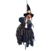 Andere evenementen Feestartikelen Halloween Decoratie Hangend VoiceActivated Witch Hanger Grijs haar Griezelig gerimpeld gezicht voor spookhuizen Bars Ornamenten 230808