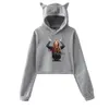 Sweats à capuche pour hommes Sweatshirts Bella Thorne Merch Pull Cat Cropped Hoodie Crop Top Femme Pop Singer Jeunes Vêtements 230807